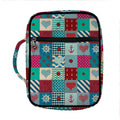 Retro Nautical Patchwork Pattern Print Front Pocket Bible Bag