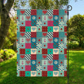 Retro Nautical Patchwork Pattern Print Garden Flag