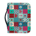 Retro Nautical Patchwork Pattern Print Leather Bible Cover