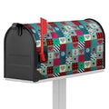 Retro Nautical Patchwork Pattern Print Mailbox Cover