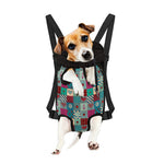 Retro Nautical Patchwork Pattern Print Pet Carrier Backpack