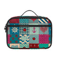Retro Nautical Patchwork Pattern Print Portable Lunch Bag
