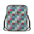 Retro Nautical Patchwork Pattern Print Rectangular Crossbody Bag