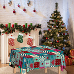 Retro Nautical Patchwork Pattern Print Tablecloth