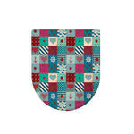 Retro Nautical Patchwork Pattern Print Toilet Lid Cover