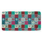 Retro Nautical Patchwork Pattern Print Towel