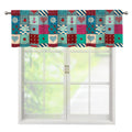 Retro Nautical Patchwork Pattern Print Window Valance