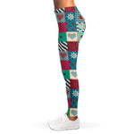 Retro Nautical Patchwork Pattern Print Women's Leggings
