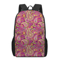 Retro Paisley Pattern Print 17 Inch Backpack