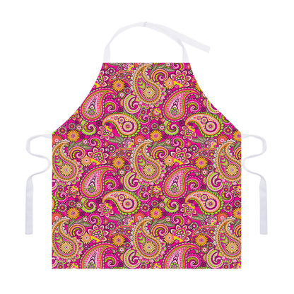 Retro Paisley Pattern Print Adjustable Apron