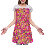Retro Paisley Pattern Print Adjustable Apron
