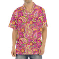 Retro Paisley Pattern Print Aloha Shirt