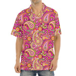 Retro Paisley Pattern Print Aloha Shirt
