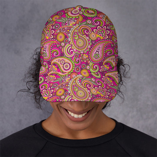 Retro Paisley Pattern Print Baseball Cap