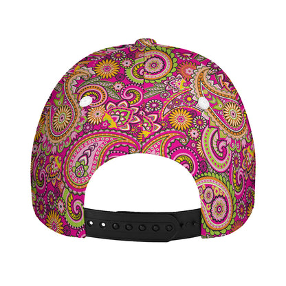 Retro Paisley Pattern Print Baseball Cap
