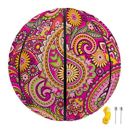 Retro Paisley Pattern Print Basketball