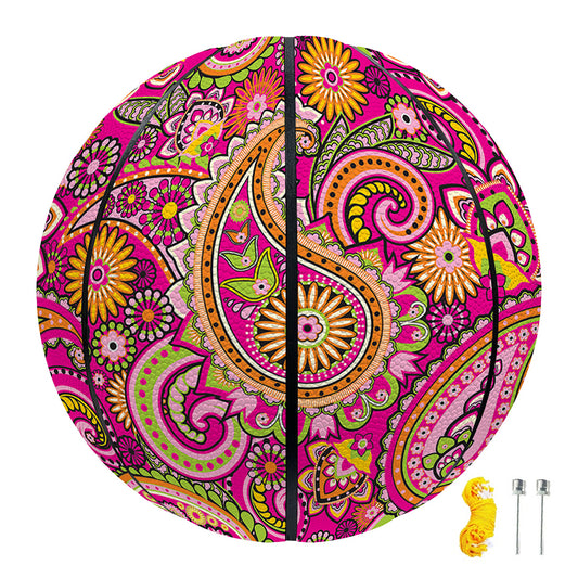 Retro Paisley Pattern Print Basketball