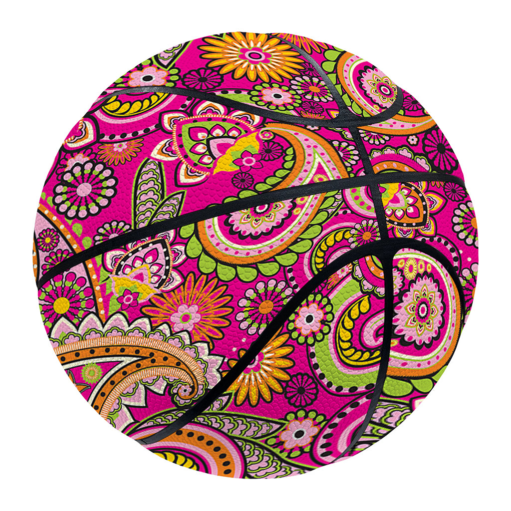 Retro Paisley Pattern Print Basketball