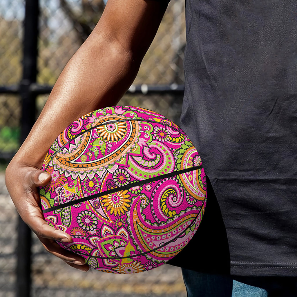Retro Paisley Pattern Print Basketball