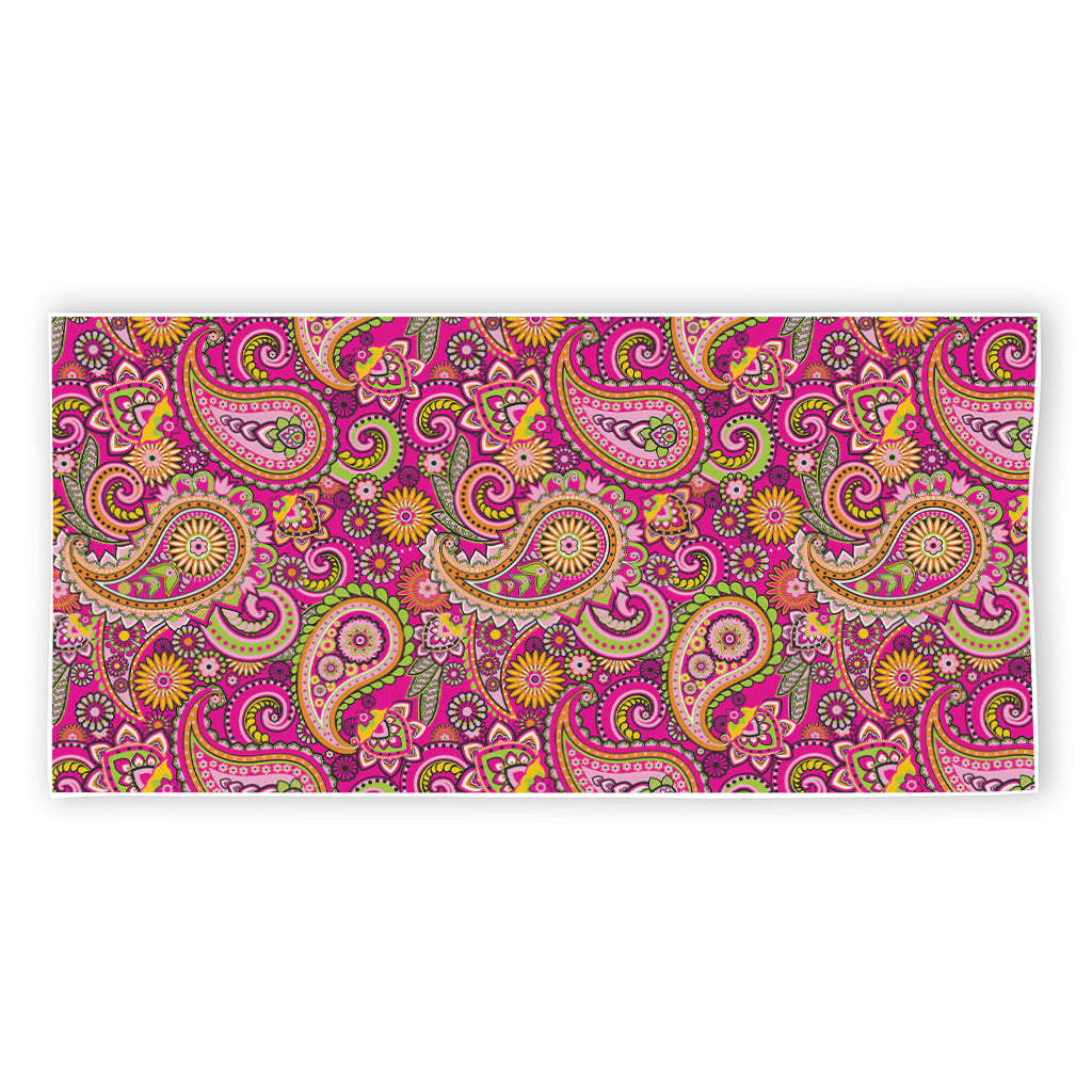 Retro Paisley Pattern Print Beach Towel