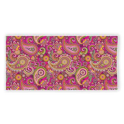 Retro Paisley Pattern Print Beach Towel