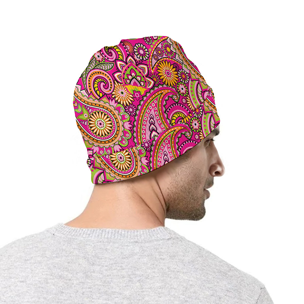 Retro Paisley Pattern Print Beanie