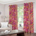 Retro Paisley Pattern Print Dimout Grommet Curtains