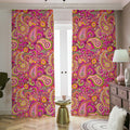 Retro Paisley Pattern Print Dimout Pencil Pleat Curtains
