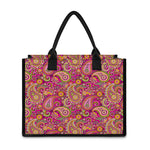 Retro Paisley Pattern Print Canvas Tote Bag