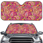 Retro Paisley Pattern Print Car Windshield Sun Shade