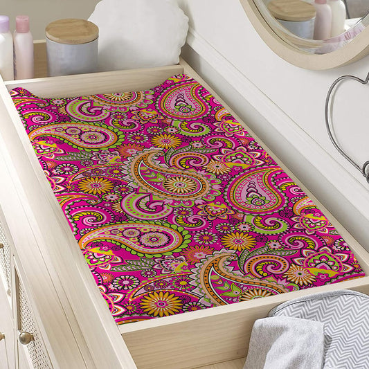 Retro Paisley Pattern Print Changing Pad Cover
