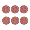Retro Paisley Pattern Print Coaster Set