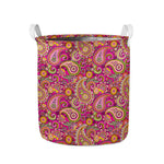 Retro Paisley Pattern Print Collapsible Laundry Basket