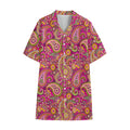 Retro Paisley Pattern Print Cotton Hawaiian Shirt