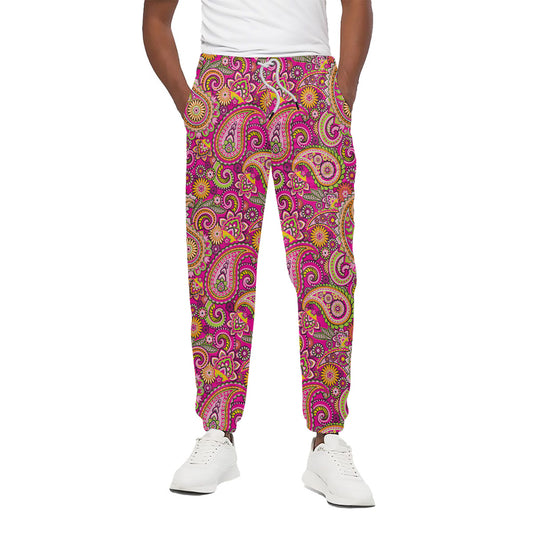 Retro Paisley Pattern Print Cotton Pants