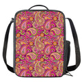 Retro Paisley Pattern Print Crossbody Lunch Bag
