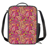 Retro Paisley Pattern Print Crossbody Lunch Bag