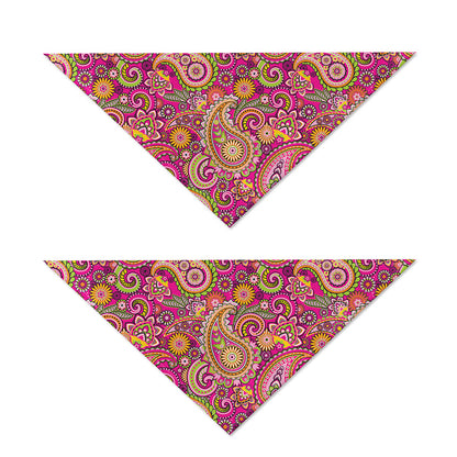 Retro Paisley Pattern Print Dog Bandana