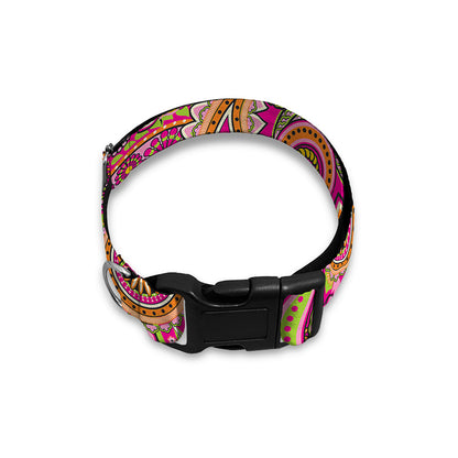 Retro Paisley Pattern Print Dog Collar