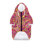 Retro Paisley Pattern Print Dog Zip Up Hoodie