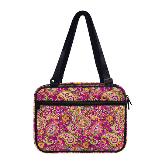 Retro Paisley Pattern Print Double Strap Bible Bag