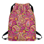 Retro Paisley Pattern Print Drawstring Backpack