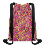 Retro Paisley Pattern Print Drawstring Backpack
