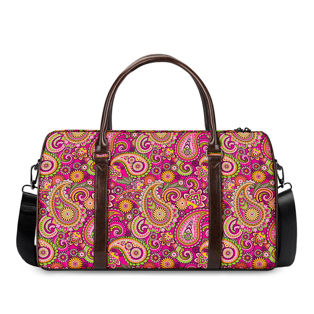 Retro Paisley Pattern Print Duffle Bag