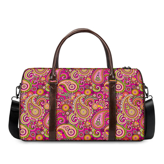 Retro Paisley Pattern Print Duffle Bag