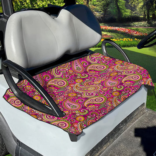 Retro Paisley Pattern Print Golf Cart Seat Cover