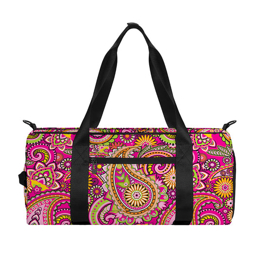 Retro Paisley Pattern Print Gym Bag