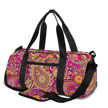 Retro Paisley Pattern Print Gym Bag