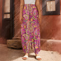 Retro Paisley Pattern Print Harem Pants