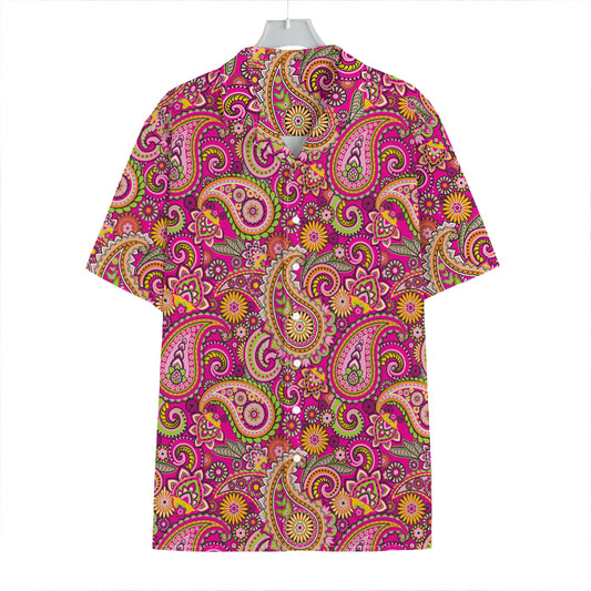 Retro Paisley Pattern Print Hawaiian Shirt
